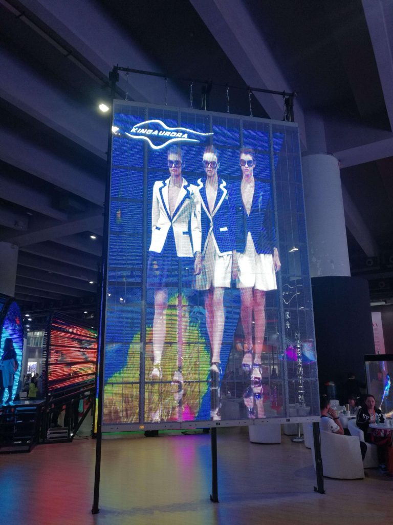 shopping mall P2.976 transparent LED display