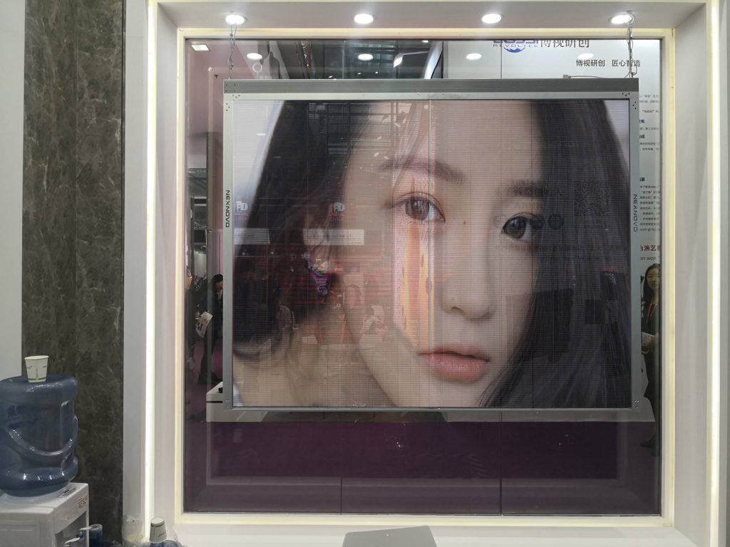 shopping mall P2.976 transparent LED display