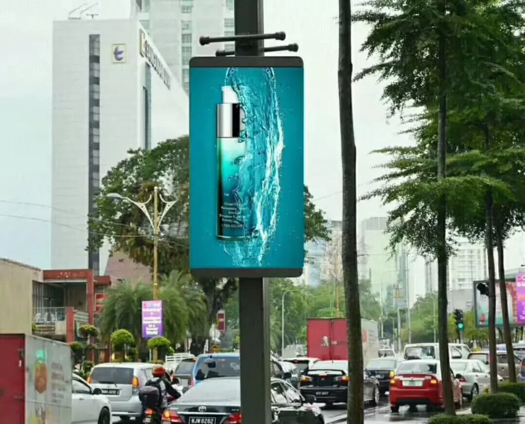 smart street light pole led display