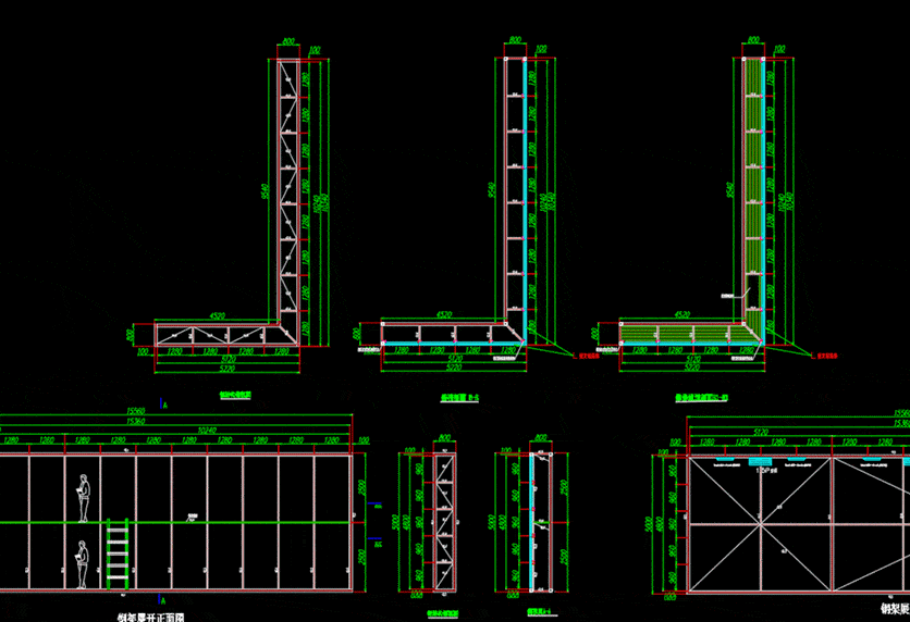 CAD drawings of 3D LED modules