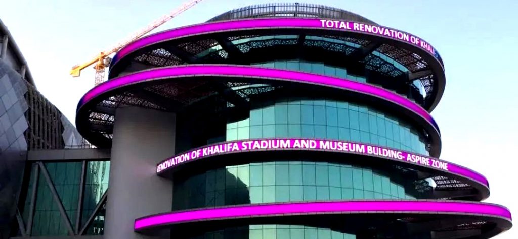 Shaped curved screens installed at the National Stadium in Taal