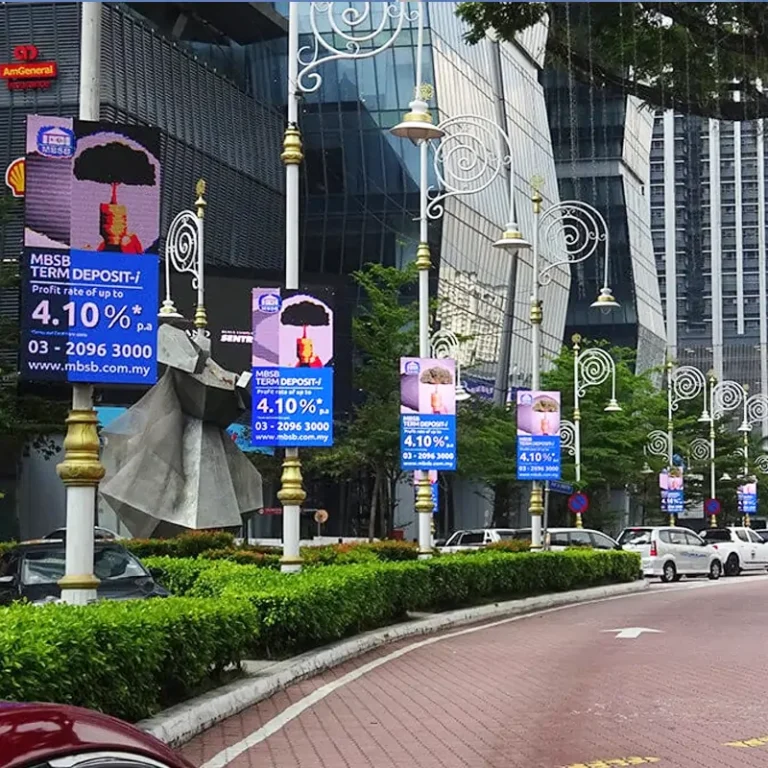 Smart city LED light pole display