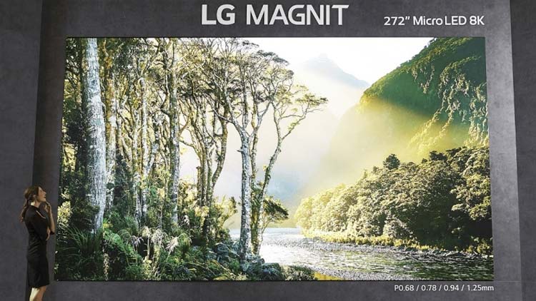 LG Produced 8K Resolution 272 Inch Micro LED Display
