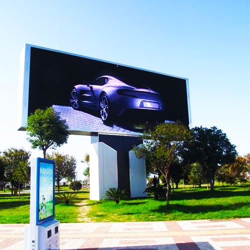 Outdoor p10 LED display installed in the plaza