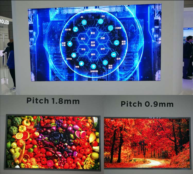 P1.8 And P0.9 Micro LED Display Produced By HC SemiTek