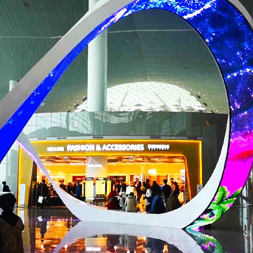 Shopping mall flexible LED display