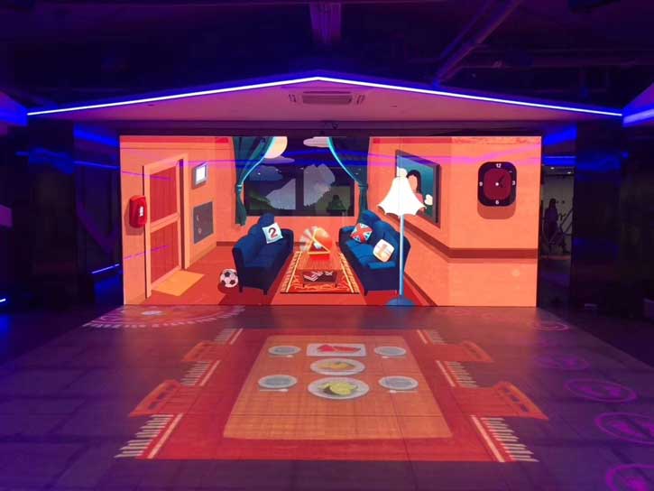 The Stage Uses LED Floor Tile Display For Creative Effect