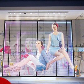 Transparent LED display case picture