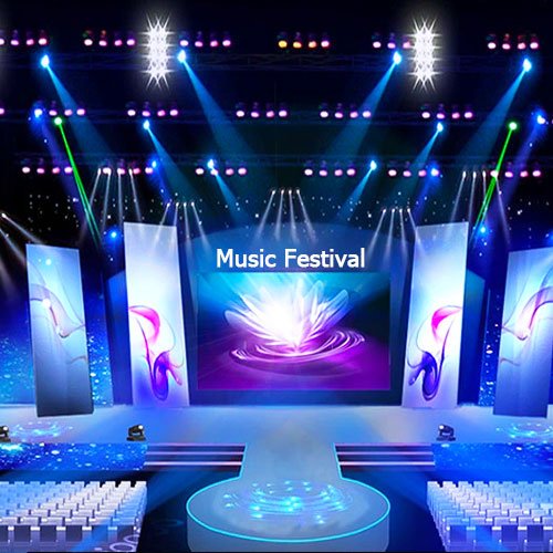 music festival LED rental background