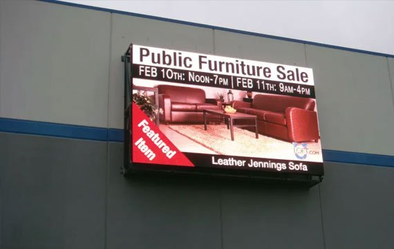 outdoor commercial LED display feature