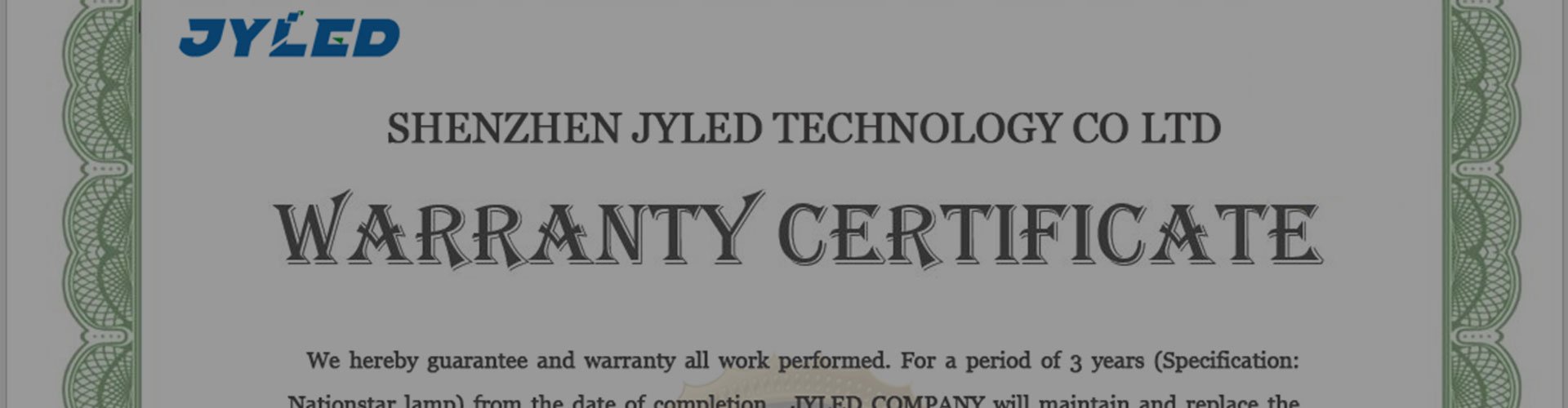 warranty certificate (Nationstar)