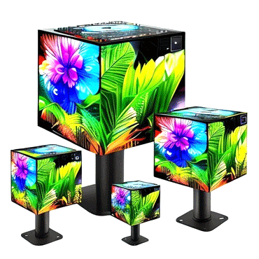 waterproof outdoor 5-faces cube led display - p2.5