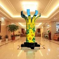 Flexible LED display in the hotel lobby