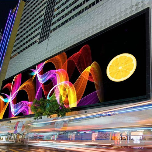 LED display installed in outdoor shopping mall