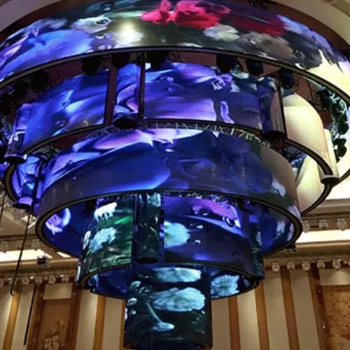 Laminated flexible LED display used in the hotel