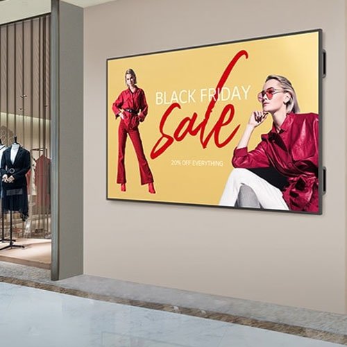 Malls use small pitch LED displays to display Black Friday ads