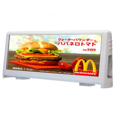 Taxi Roof LED Display Advertising Car