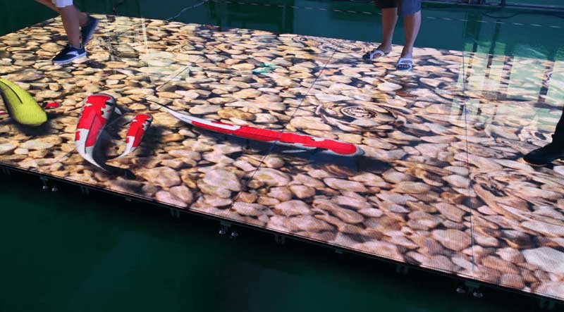Internet Celebrity Ocean Wave Beach LED Floor Tile Screen Effect