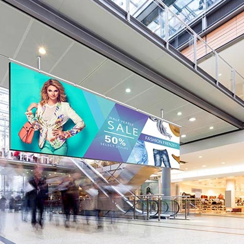 The Led Displays In The Mall Shows Advertising