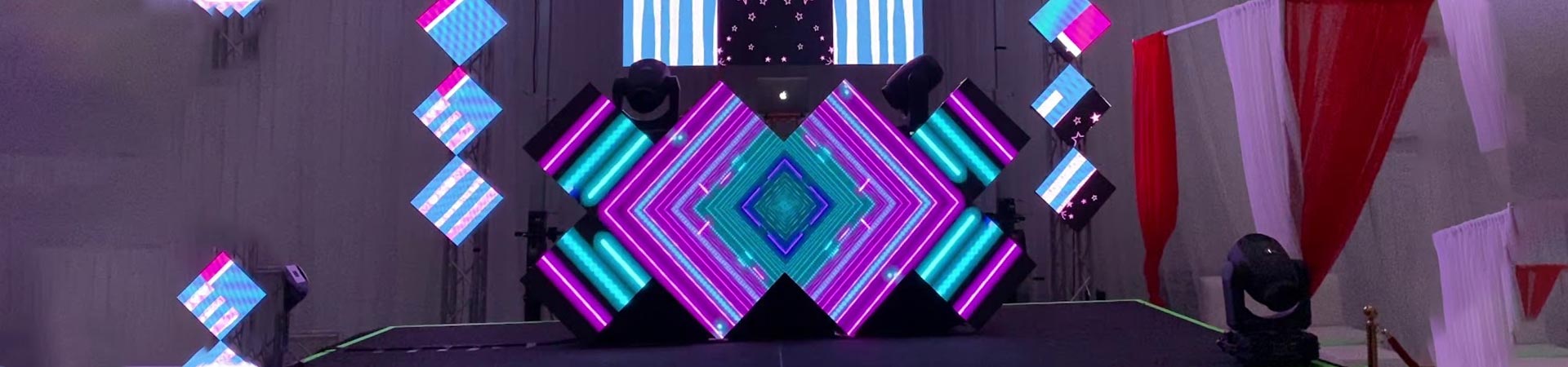 DJ Booth LED Screen Display Effect