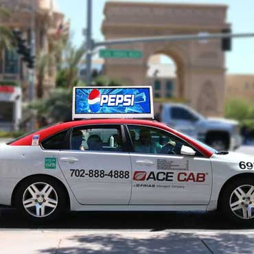 LED Screens On Taxi Roofs Play Pepsi Ads