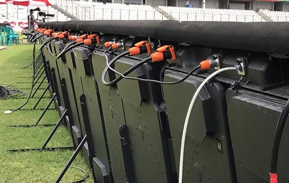 Display LED de perímetro de estádio