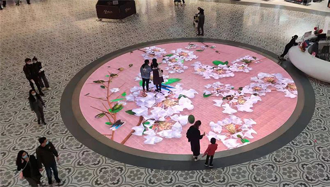 Interactive Floor LED Display Built In Chip Interaction