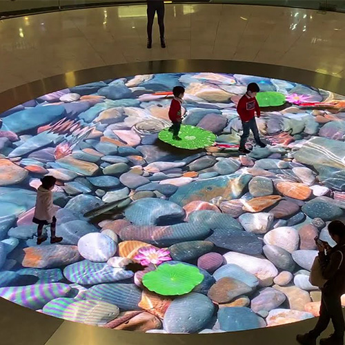 Interactive Floor LED Display Shopping Mall