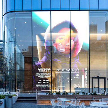 LED Transparent Flexible Film Screen In Office Buildings