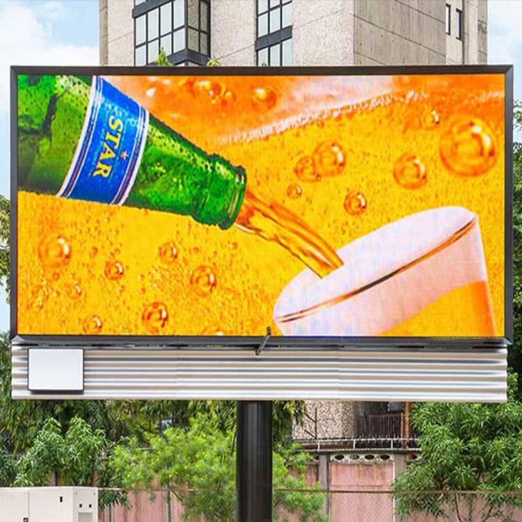 Outdoor Advertising LED Display Plays Beer Ads