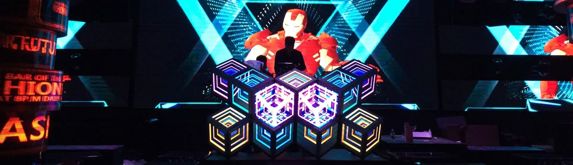 DJ-Pult-LED-Bildschirm