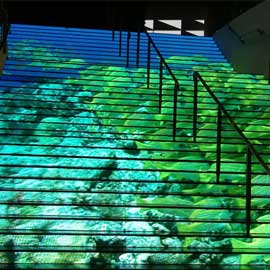 Display LED para escada