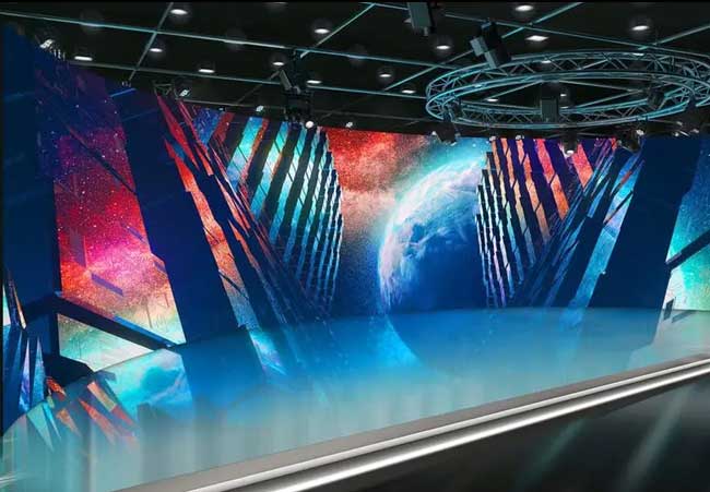 Painel LED para aluguel interno em formato de arco