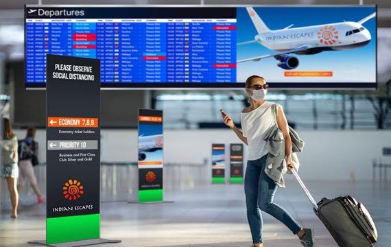 Segnaletica digitale per aeroporti