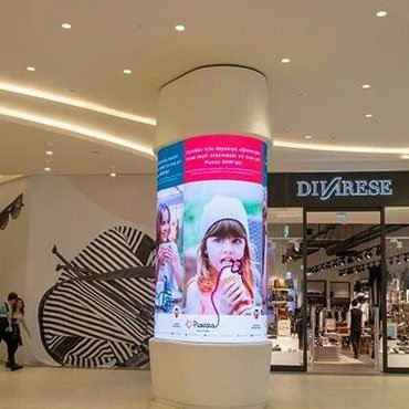 Zylindrisches 360-Grad-LED-Display