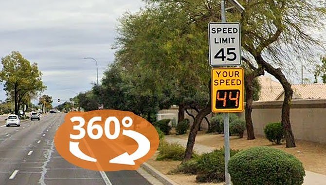 Segnale di avvertimento radar a 360 gradi Limite di velocità
