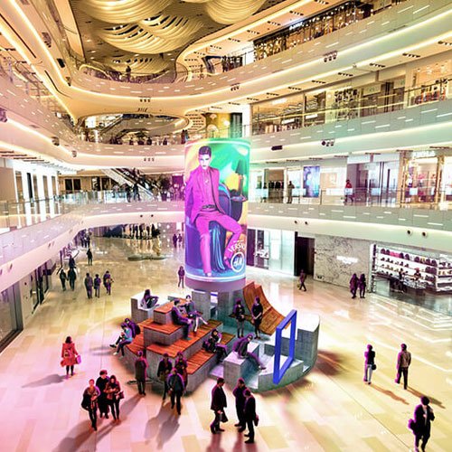 Alışveriş Merkezleri Düzensiz LED Ekran