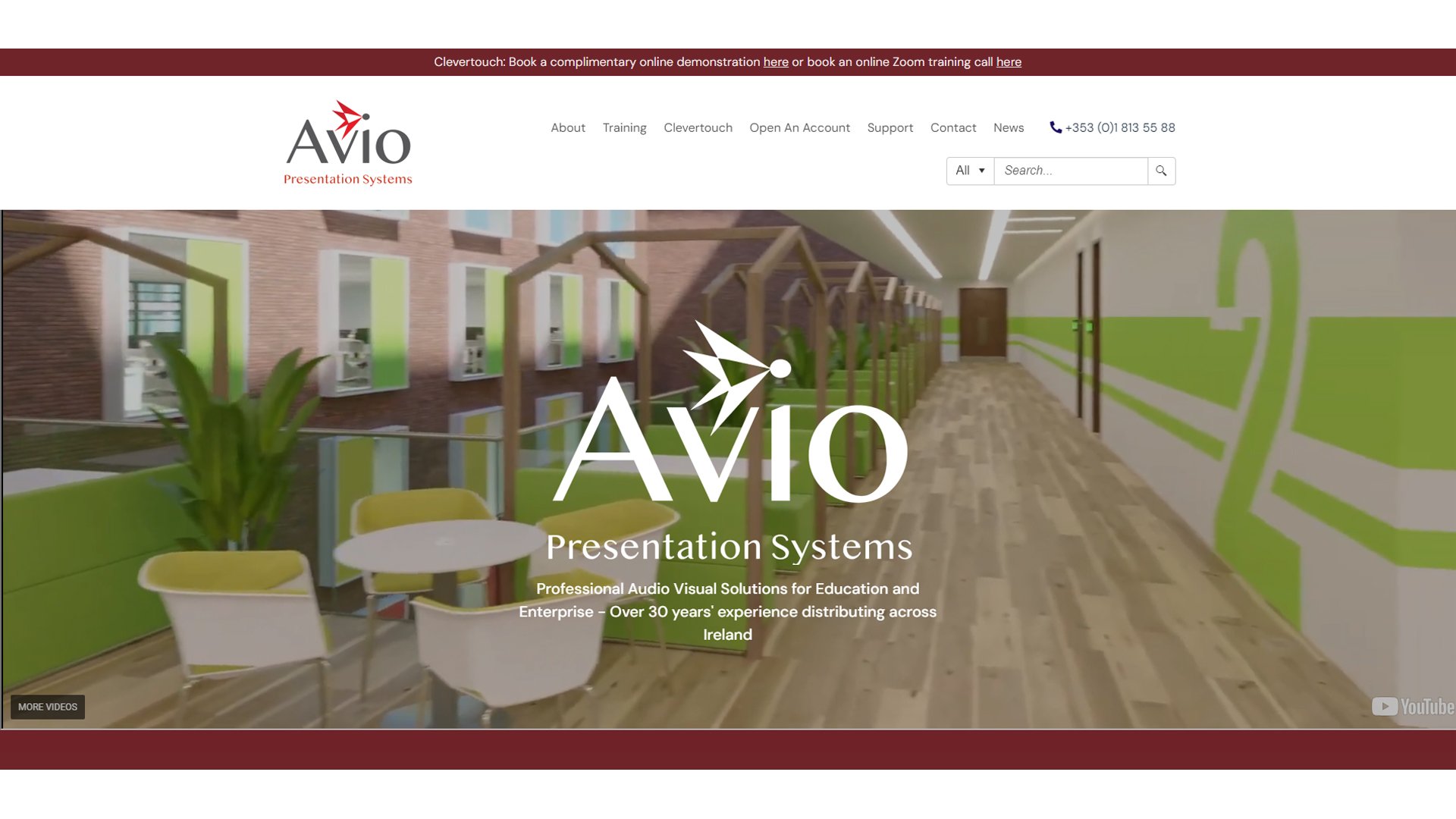 3개의 Avio 프레젠테이션 시스템