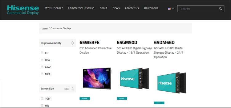 Hisense Interactive Displays