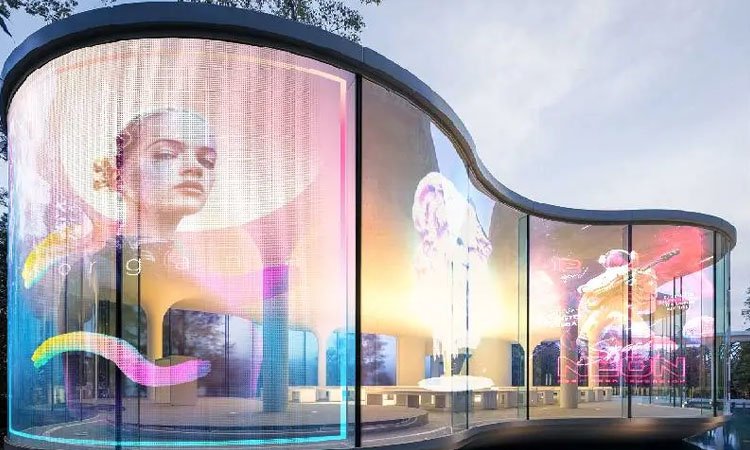 Şeffaf LED Ekran Camı Yapışkan Filmi Görüntü Görüntüleme İçin