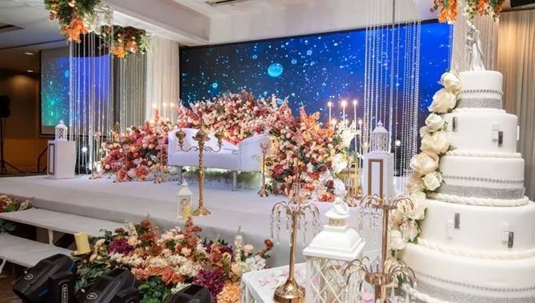 Schermo di sfondo a LED per matrimonio