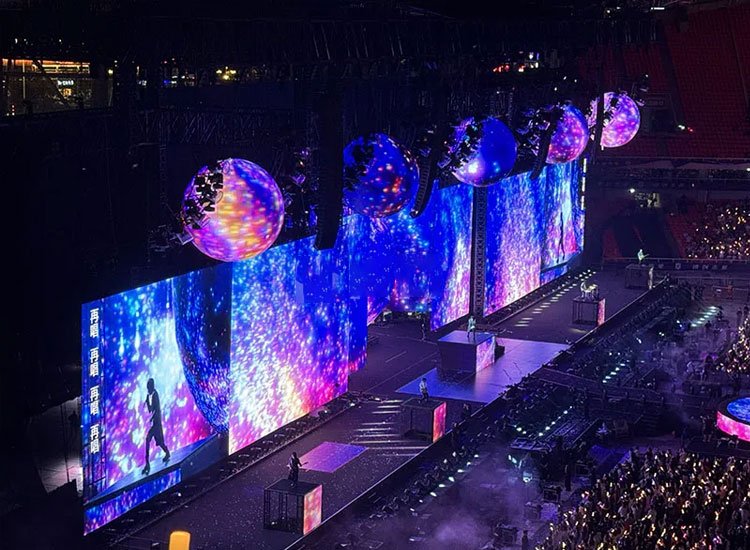 Schermo di sfondo a LED per palco