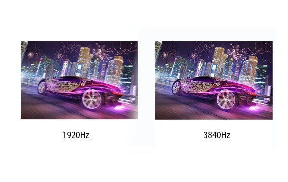 Écran LED pour discothèque avec différents taux de rafraîchissement