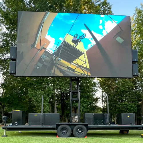 トレーラー屋外用カラーLEDディスプレイ