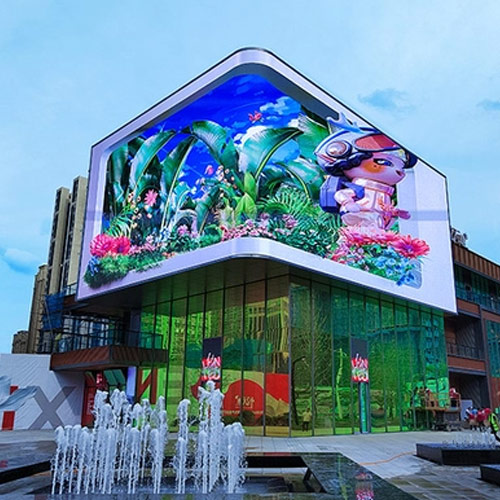 Display de conteúdo criativo em outdoor LED 3D