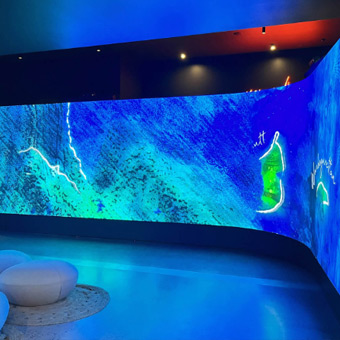 Gebogene Museums-LED-Bildschirme