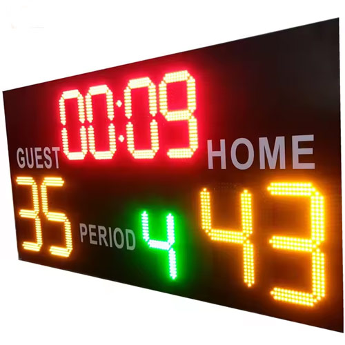 Casi di tabelloni segnapunti Fair Play Basketball mostrano