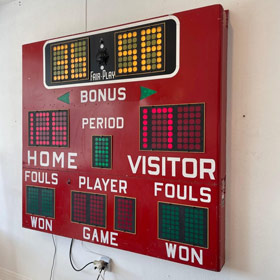 Tabellone segnapunti Fair Play Basketball con contenuti di visualizzazione avanzati