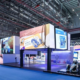 Videowall LED a passo fine per fiere