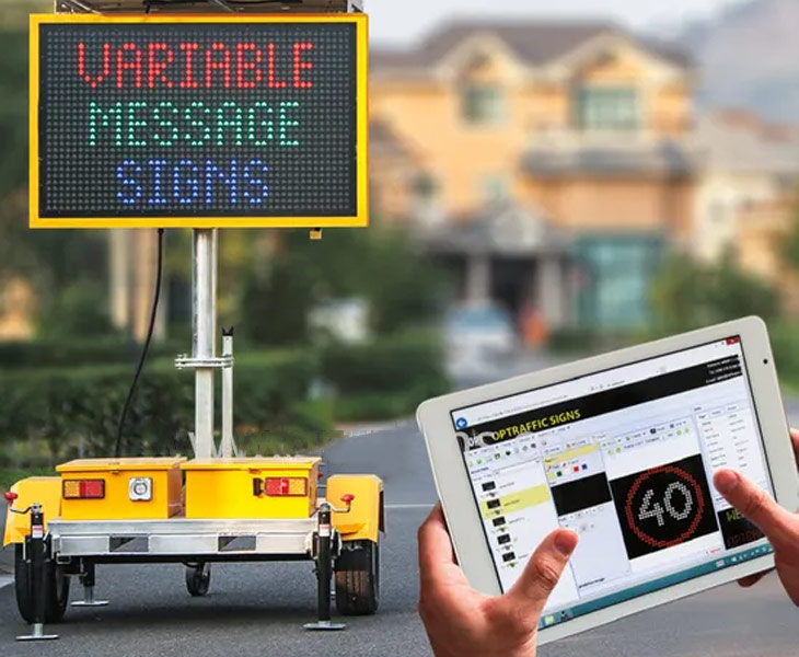 Tragbares LED-Verkehrsschild mit Fernbedienung von Hight Way